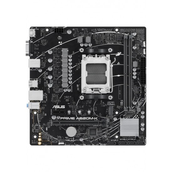 ASUS Prime A620M-K AMD AM5 DDR5 Max 96GB 6400 HDMI VGA 1XM2 MATX Anakart ASUS Prime A620M-K AMD AM5 DDR5 Max 96GB 6400 HDMI VGA 1XM2 MATX Anakart