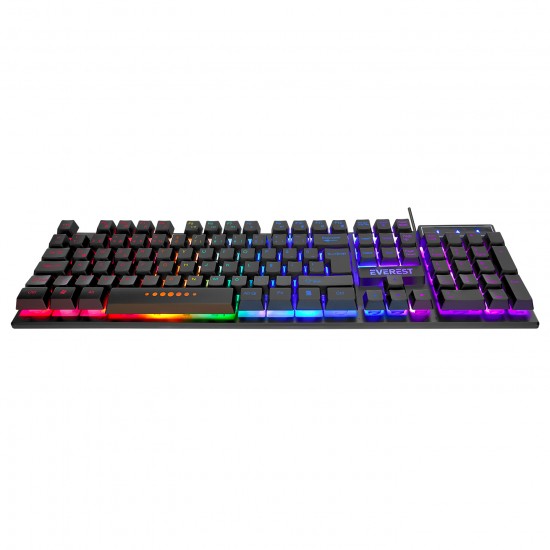 Everest KB-24 Siyah Rainbow Q Membrane Oyuncu Klavyesi Everest KB-24 Siyah Rainbow Q Membrane Oyuncu Klavyesi