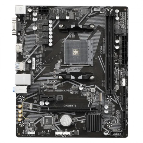 GIGABYTE A520M K V2 5100MHz(OC) DDR4 Soket AM4 M.2 HDMI D-Sub mATX Anakart GIGABYTE A520M K V2 5100MHz(OC) DDR4 Soket AM4 M.2 HDMI D-Sub mATX Anakart